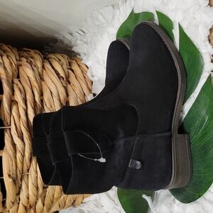 Verbenas black leather slipon boots Size 37